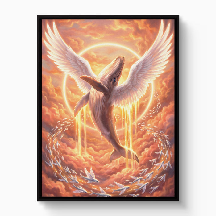Whale Ascends Light - Luxury Wall Art
