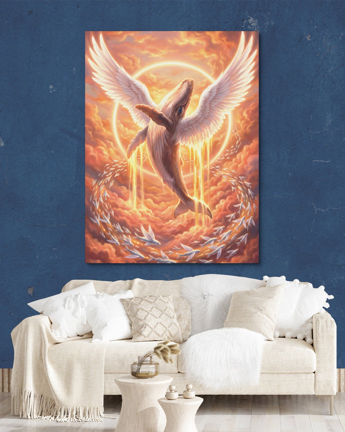 Whale Ascends Light - Luxury Wall Art