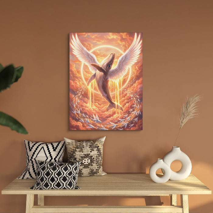 Whale Ascends Light - Luxury Wall Art
