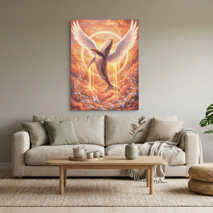 Whale Ascends Light - Luxury Wall Art