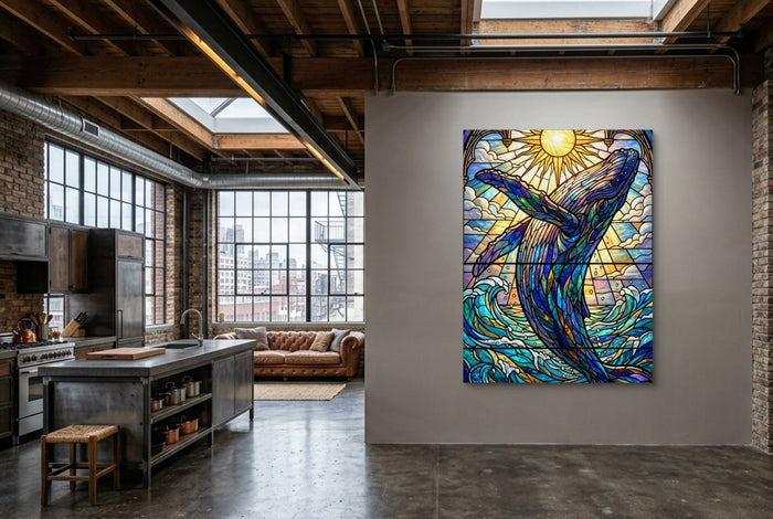 Whale's Ascent - Luxury Wall Art