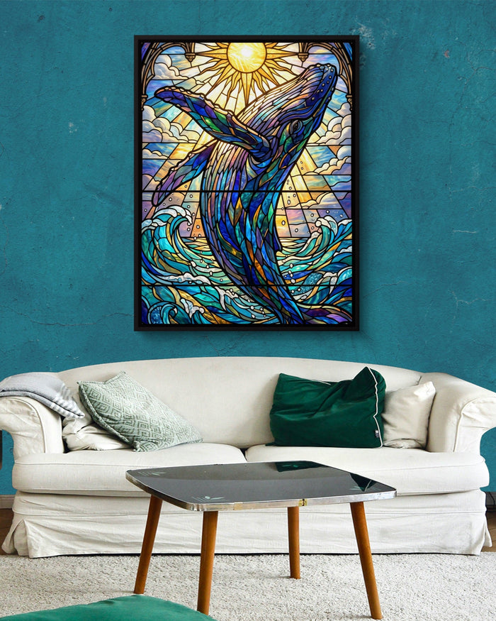 Whale's Ascent - Luxury Wall Art