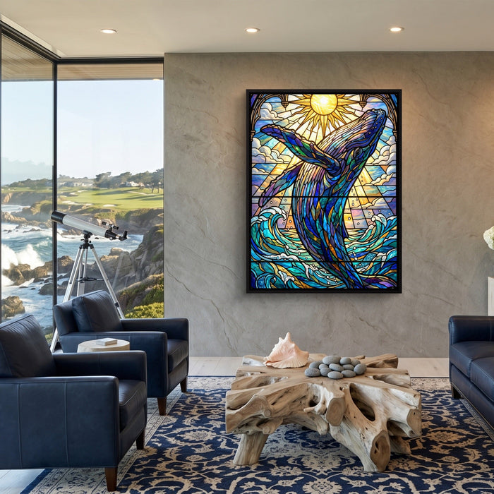 Whale's Ascent - Luxury Wall Art