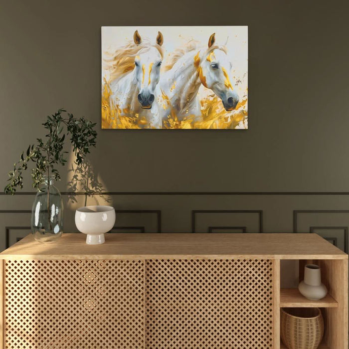 Whispering Horses - Large Canvas Print