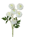 White 6-Head Pompom Spray