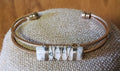 White and Gold Bracelet with  white Marble