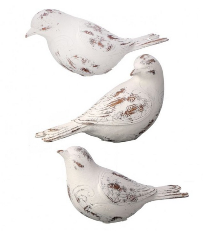 White Carved Birds