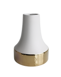 White  Gold Rim Vase