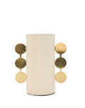 White Orbit Metal Column Vase White