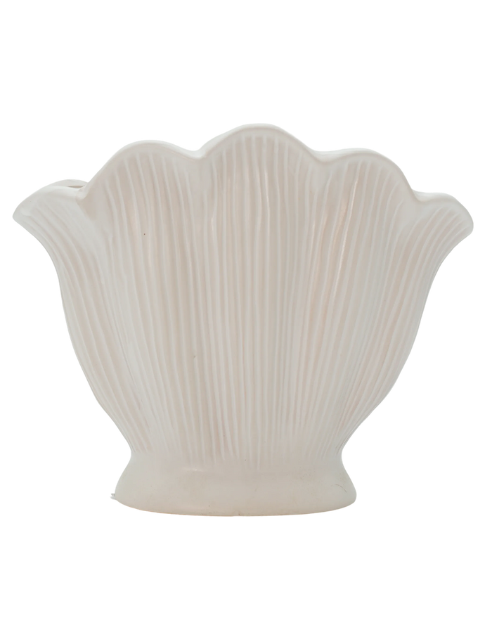 White Shell Vase - Large