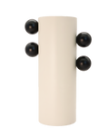 White Tall Metal Column Vase