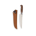 Wilderness Chef Knife with leather sheath for outdoor cooking
