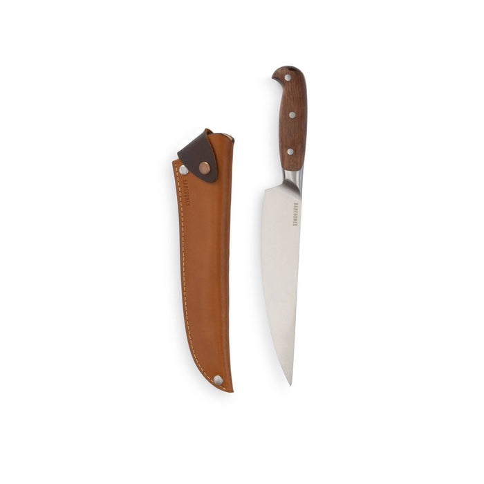 Wilderness Chef Knife with leather sheath for outdoor cooking