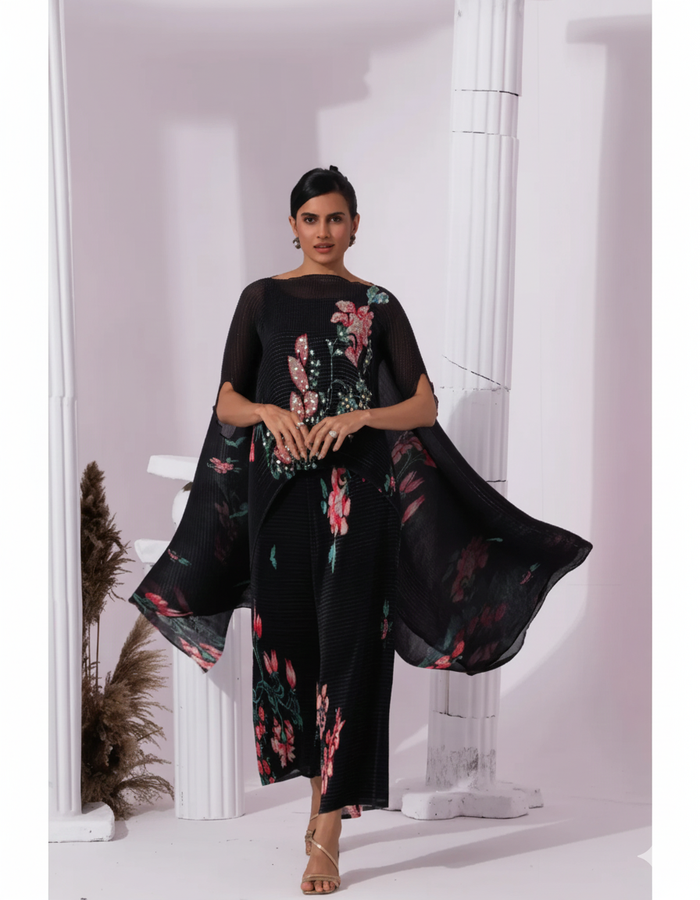 Wildflower Black Kaftan & Pant