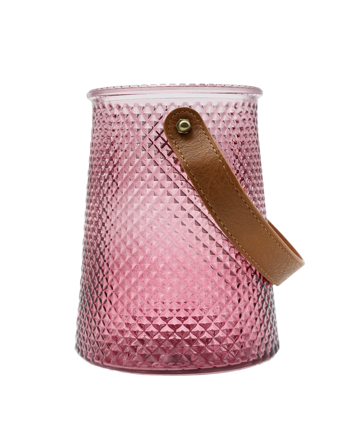 Wine Leather Handle Vase