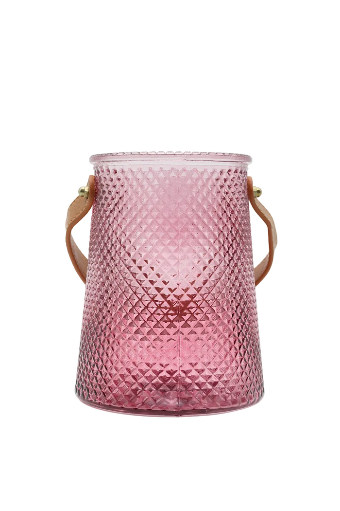 Wine Leather Handle Vase