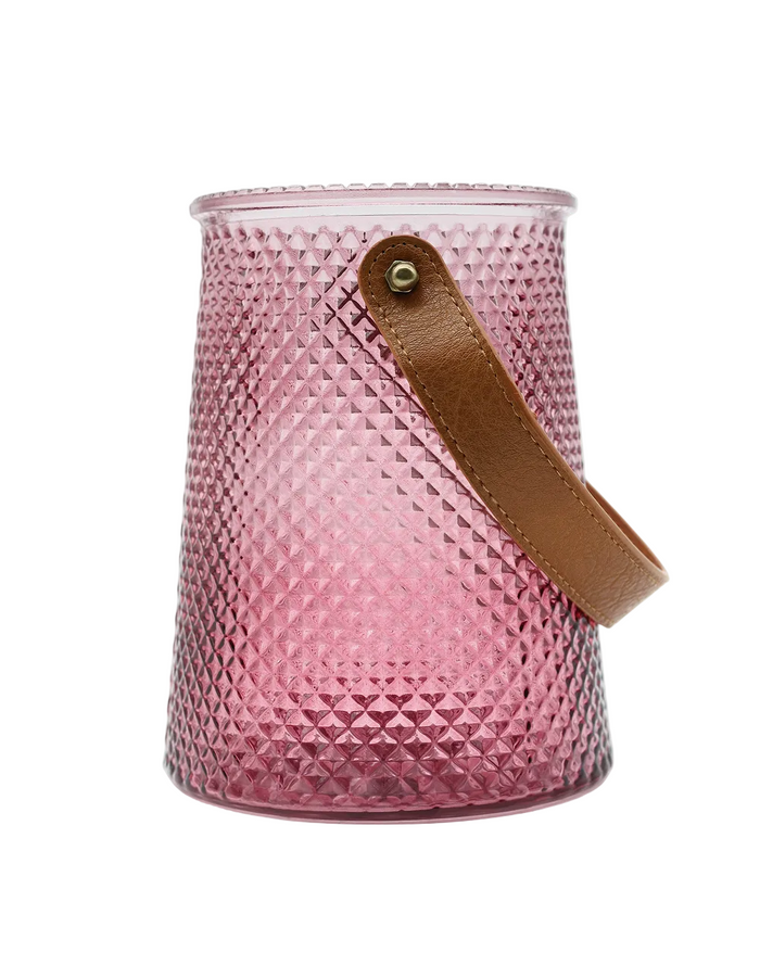 Wine Leather Handle Vase
