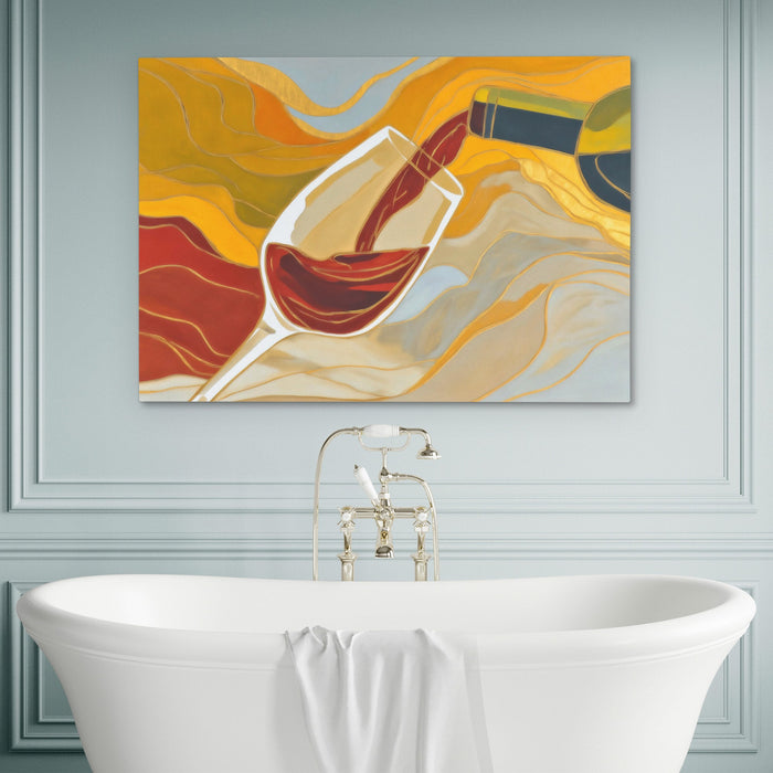 Wines Golden Embrace - Luxury Wall Art