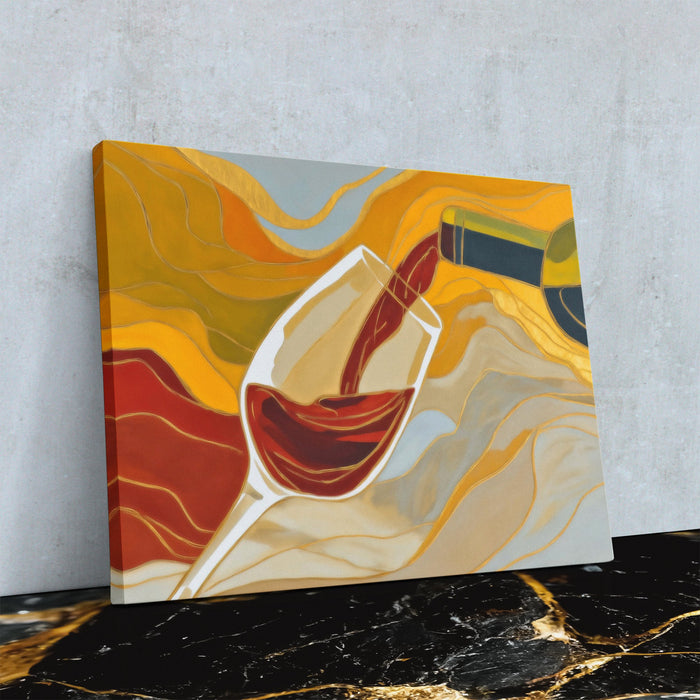 Wines Golden Embrace - Luxury Wall Art