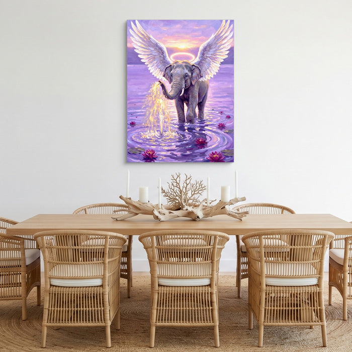 Winged Elephant Ascent - Luxury Wall Art