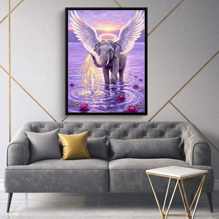 Winged Elephant Ascent - Luxury Wall Art