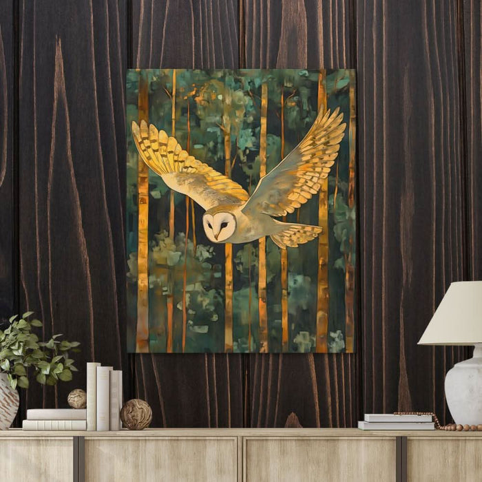 Wings of the Night - Earth Tones Canvas Wall Art