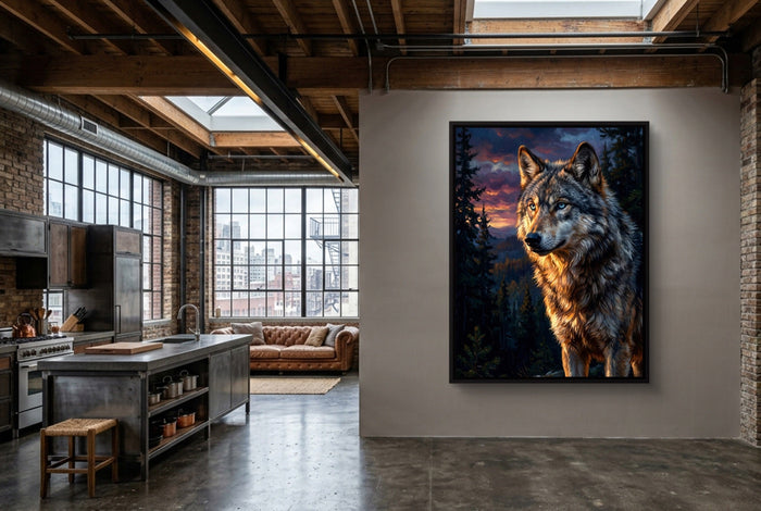 Wolf at Twilight - Luxury Wall Art