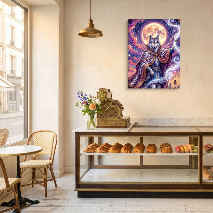 Wolf Moon Weaver - Luxury Wall Art