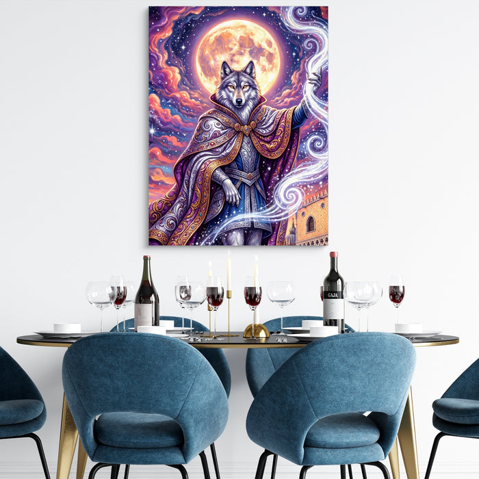 Wolf Moon Weaver — wolf moon weaver sq dining room tables 1port flush print