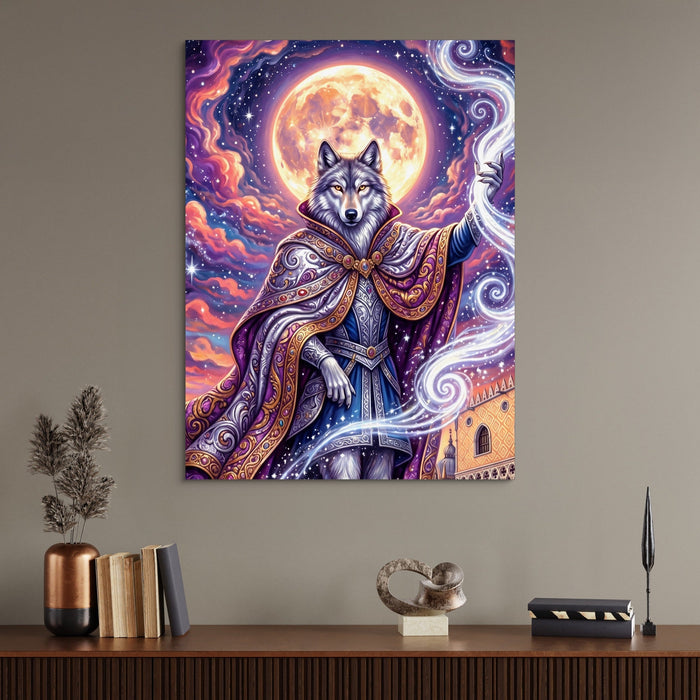 Wolf Moon Weaver - Luxury Wall Art