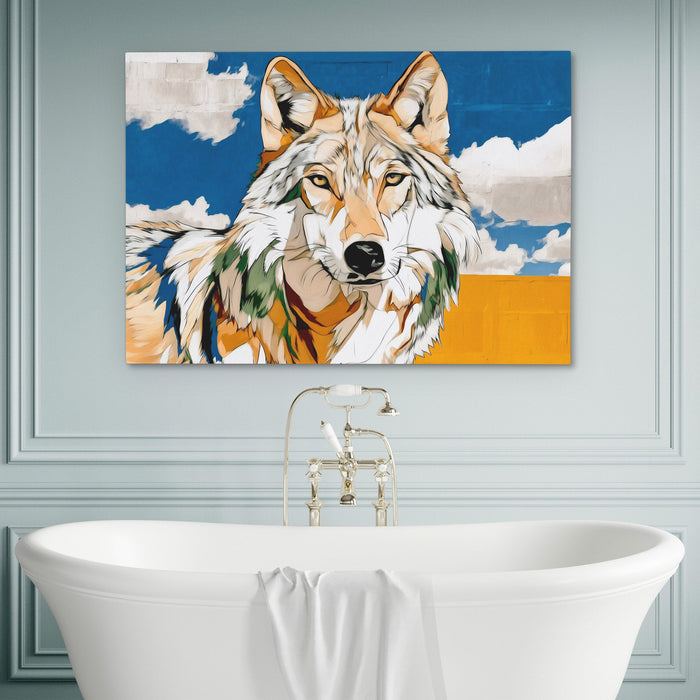 Wolf Through Copper Light - Luxury Wall Art