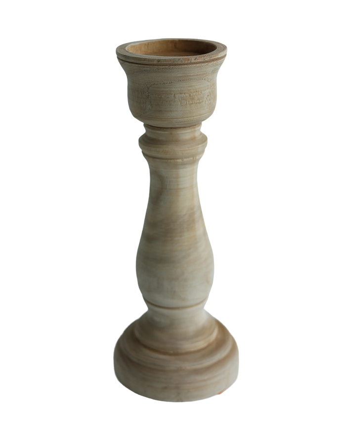 Wood Candlestick