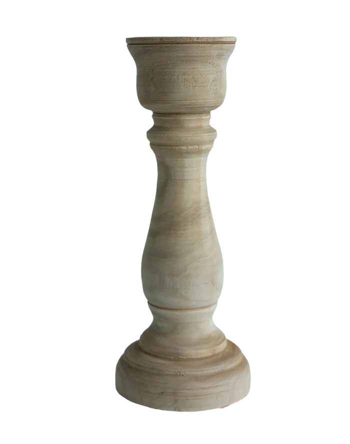 Wood Candlestick