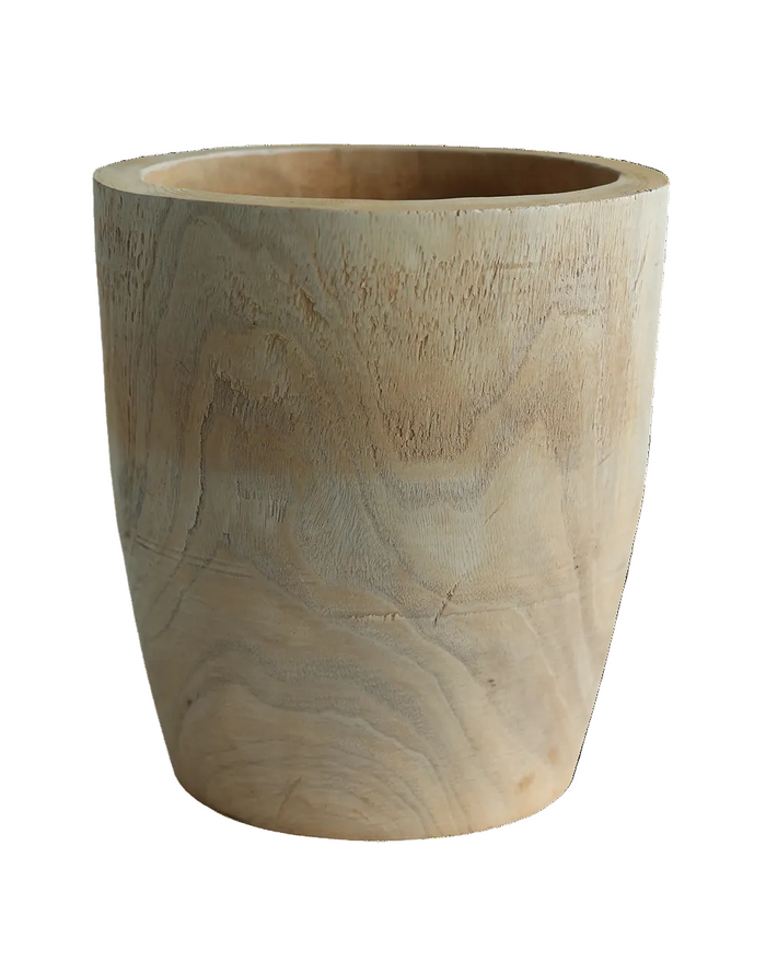 Wood Curved Vase