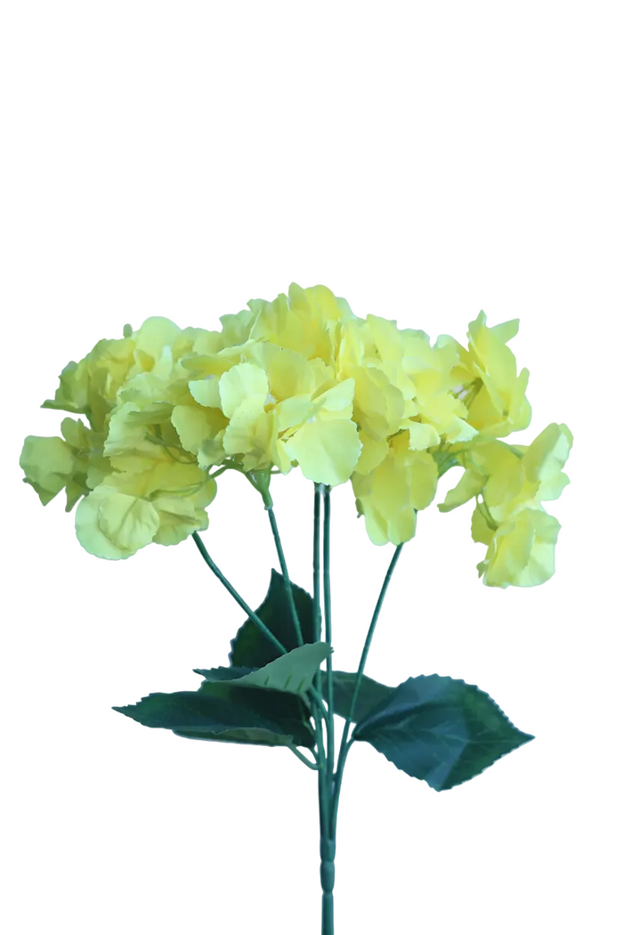 Yellow Hydrangea 5-Stem Spray