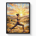 Yogi Golden Sunrise — yogi golden sunrise white studio framed black